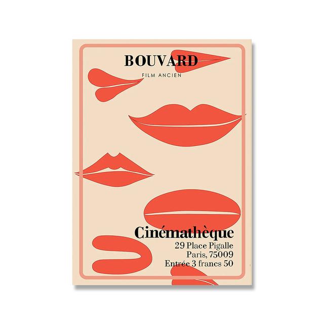 Francuski reklama w stylu vintage wiersz muzyczny koktajl restauracja plakat abstrakcyjny obraz na płótnie kolorowy minimalistyczny obraz ścienny Decortion