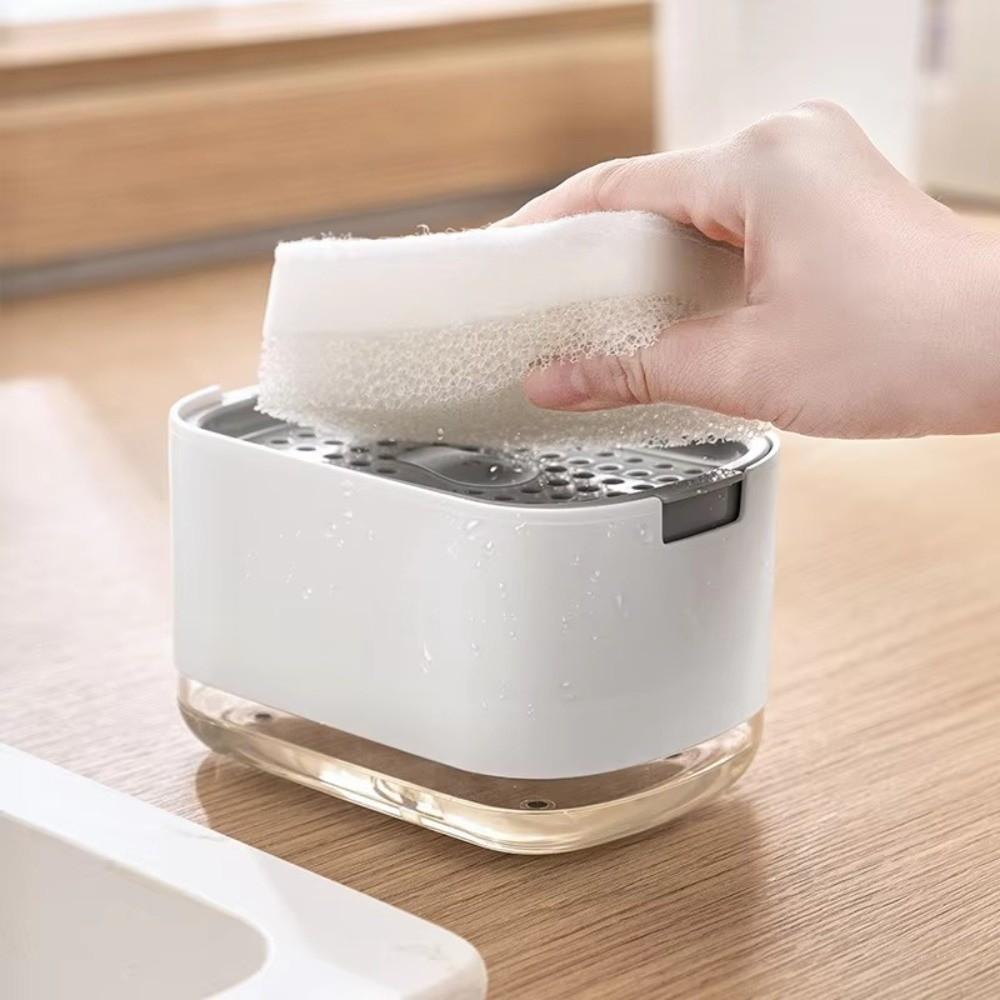 Manual Press Kitchen Detergent Dispenser Double Layer Dish Foam Fixture  Sink Area