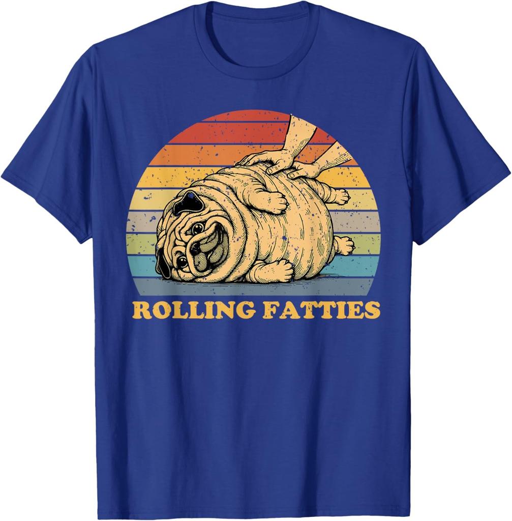 Rolling Fatties Dog Funny Pug Meme Costume Unisex T-Shirt