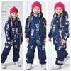 Exported to Northern Europe, Russia, Finland, Thin Cotton Windproof, Waterproof, Snowproof Children's One-Piece Ski Suit, Winter Model