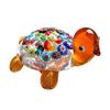 Micro Landscape Glass Accessory Hand Blown Millefiori Turtle Figurine, Mini Colorful Tortoise Statue, Cute Decorative Animal Collectible Cartoon