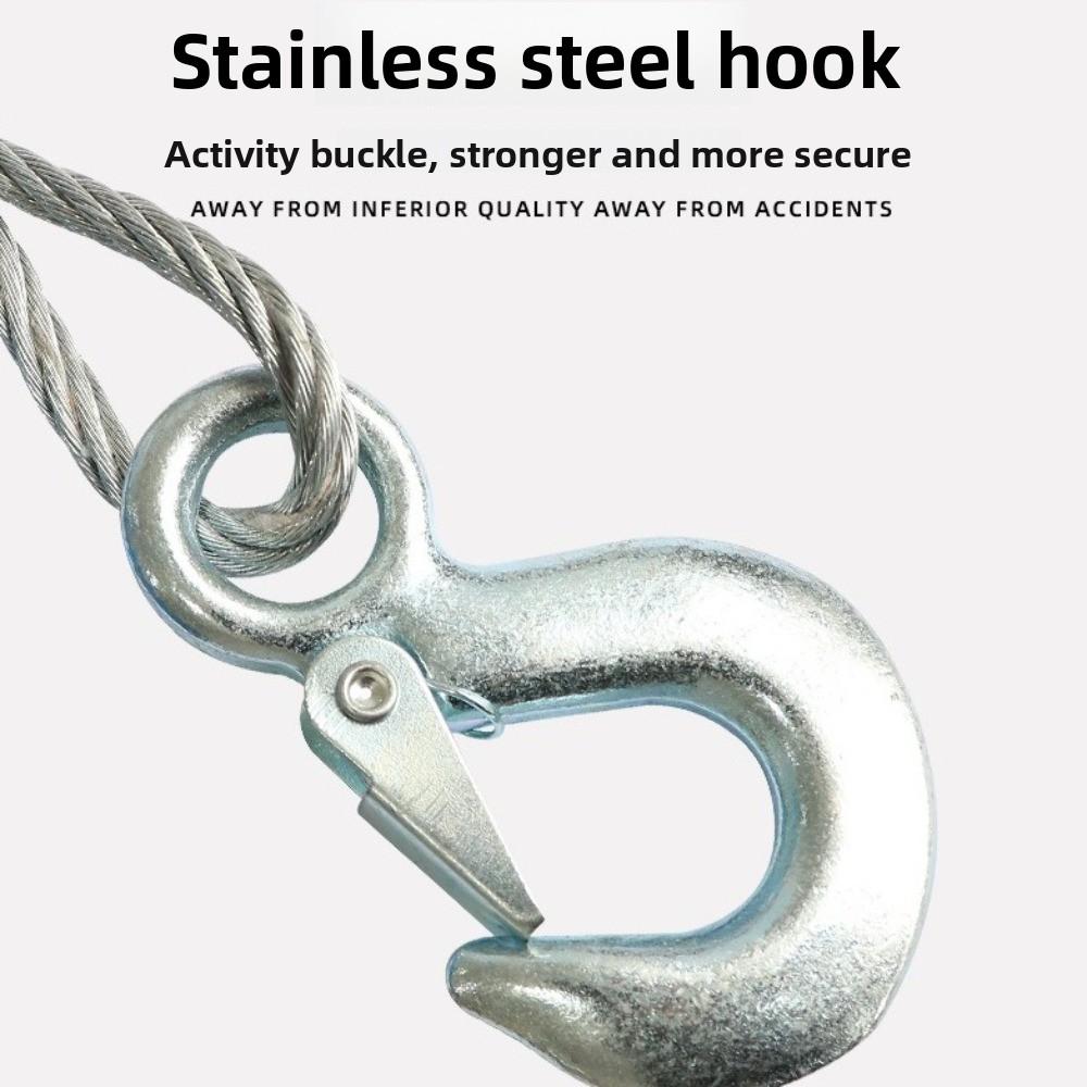 Emergency Emergency Rope Wear Resistant Steel Wire Traction Roping 7 Tons Trailer Rope  Outdoors