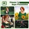 Synthetic Long Braid Reddish Brown Wig for Women, Wig Princess Red Brown Movie Wig for Halloween Costume Cosplay Party