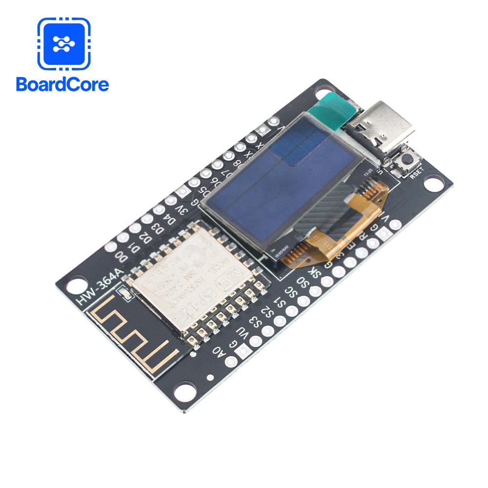 ESP8266 Development Board NodeMCU With 0.96 Inch OLED Display CH340G ESP-12F WiFi Module TYPE-C USB For Arduino
