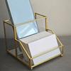 Golden Edge Business Card Holder Elegant Desk Organizer Creative Name Card Organizer  Meetings