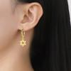 Lucktune Hexagram Star of David Drop Earrings for Women Stainless Steel Je Israel Star Earrings Judaism Jewelry Gifts New In
