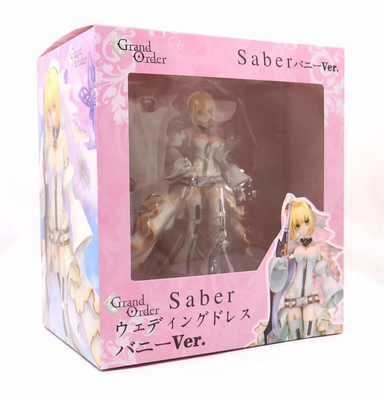 23 cm Anime Fate/Grand Order Saber Arturia Pendragon Alter Wedding dress PVC  Figure Model Toys Exquisite decoration