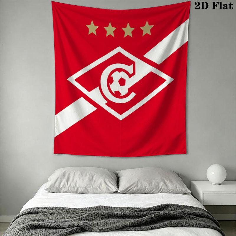 Spartak Moscow Surge Wall Hanging Printed Fabric Blanket Decorative Tapestries for Bedroom Living Room Home Decor