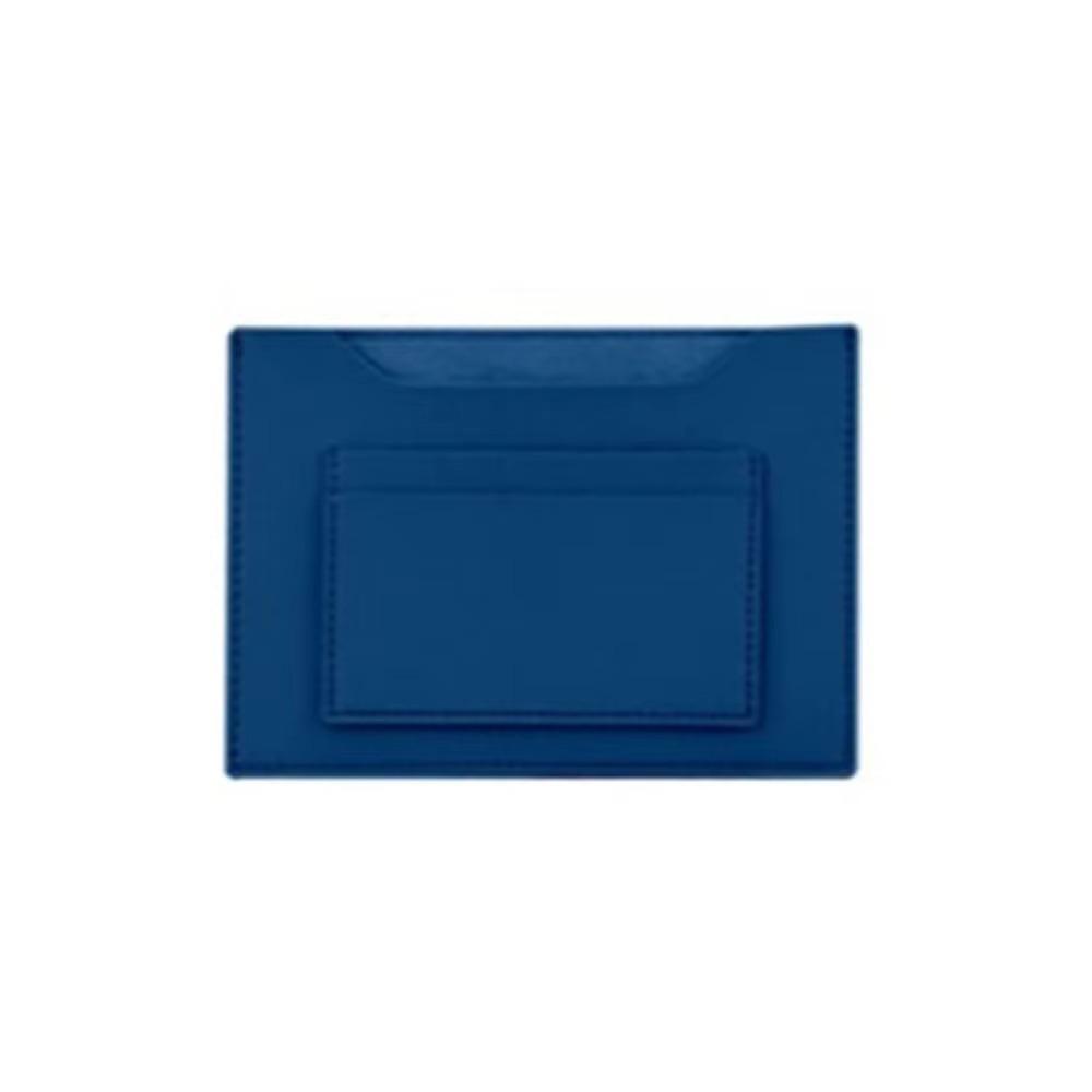 

Multifunctional Passport Cover Solid Color Ticket Folder Simple Card Holder Male темно-синий