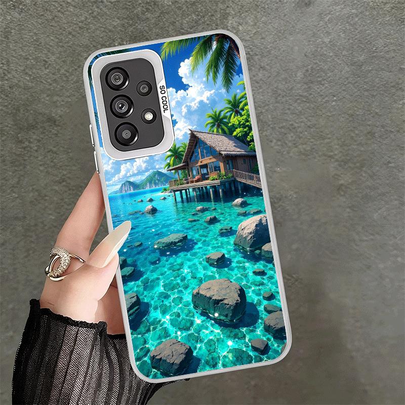 Sommer Strand Meer Palmenbaum Urlaub Stoßfeste Handyhülle für Samsung A17 A16 A15 A14 A37 A57 A36 A56 A26 A35 A55 A25 A34 A54 A2