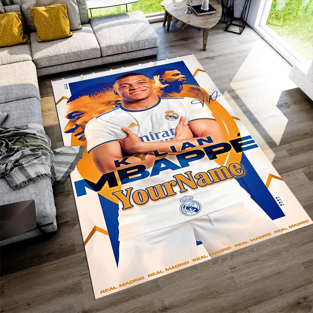 Mbappe Personalized Name Carpet Design for Study Room Foyer Entryway Kitchen Anti-slip Rug Decorate Offices