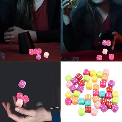 50 Stück Acryl-Würfel Sechsseitige Würfel mit runden Ecken Spielwürfel für Brettspiele Matheunterricht im Klassenzimmer Würfelspiele