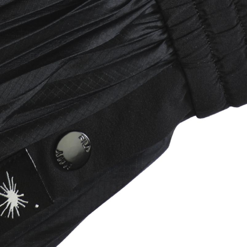 Fila X MIHARA YASUHIRO Collaboration SS22 Solid Color Casual Loose Pleated Maxi Skirt Women Skirts Black F11W223308F-BK