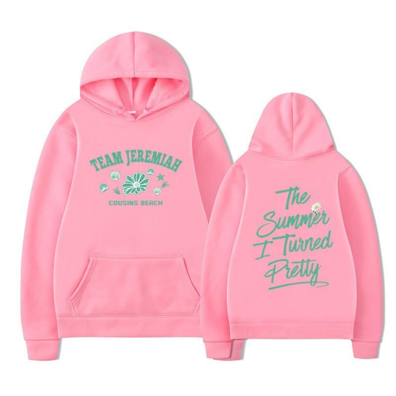2025The Summer I Turned Pretty Printed Loose Hooded Sweater Hoodie