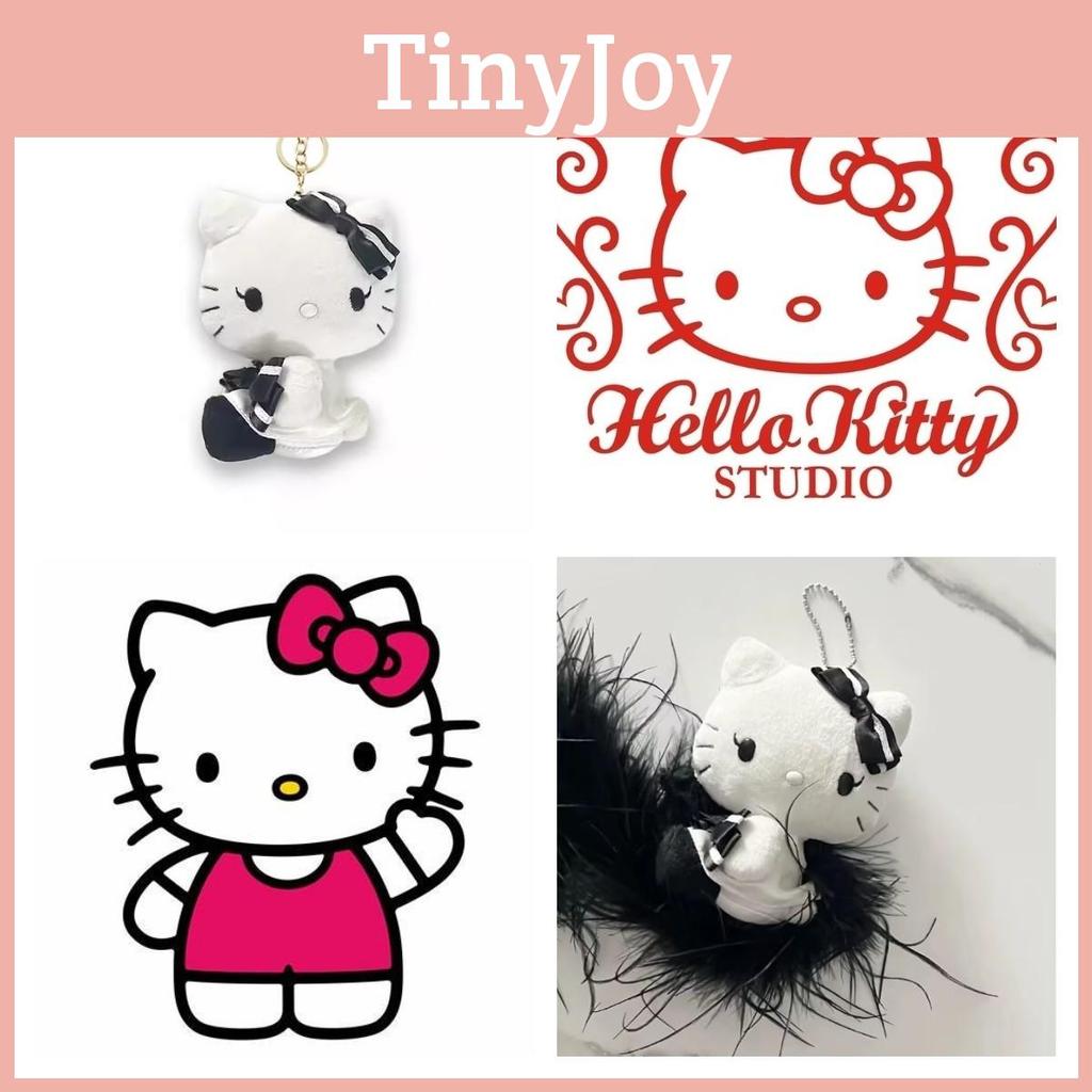 Niedlicher Hellokitty Plüsch Rucksack Schlüsselanhänger Anhänger Puppe Schwarz und Weiß Schleife Kitty