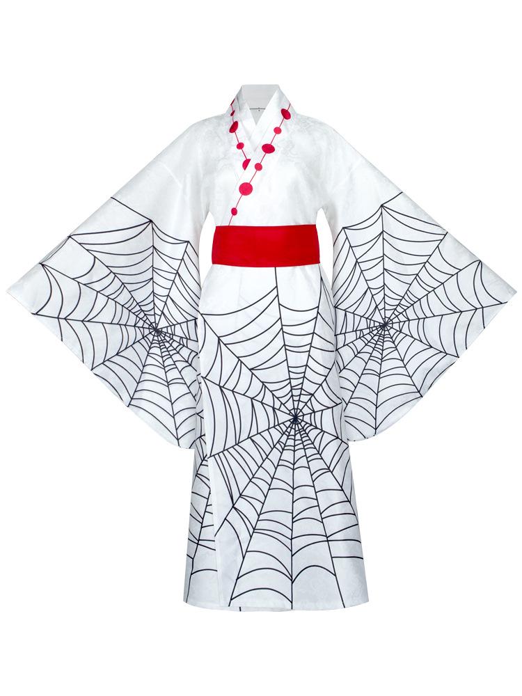 Demon Slayer Spider Demon Mother Cosplay Kimono Full Set