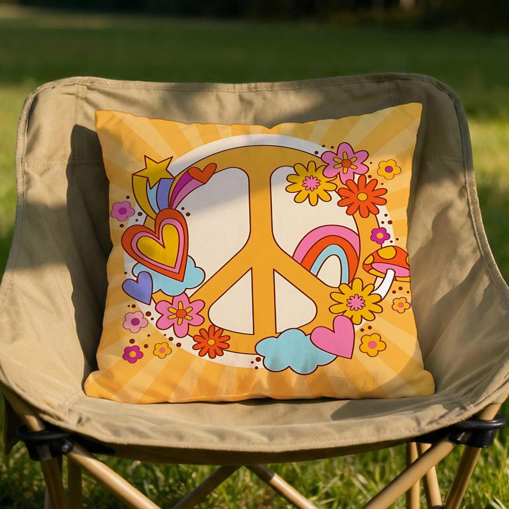 serene peace Cushion Cover Soft Reversible Durable Pillow Cover MultiScene Use for Home Car Daily Comfort