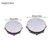 8/10 In Wooden Tambourine Handbell Hand Drum W/ Double Row Jingles Laser/Rainbow Drum Head Musical Percussion Instrument