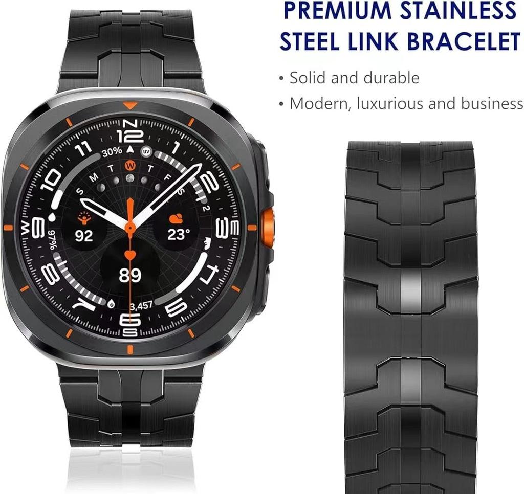 Metal Stainless Steel Strap for Samsung Galaxy Watch Ultra 47mm Butterfly Buckle Bracelet for Galaxy Watch Ultra 2025 47mm Strap