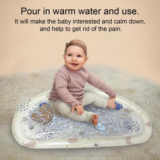 Inflatable Baby Water Play Mat for Crawling And Sensory Development Infant Crawling Pad with Leak-Proof Nozzle Soft Activity Mat for Motor Skills And