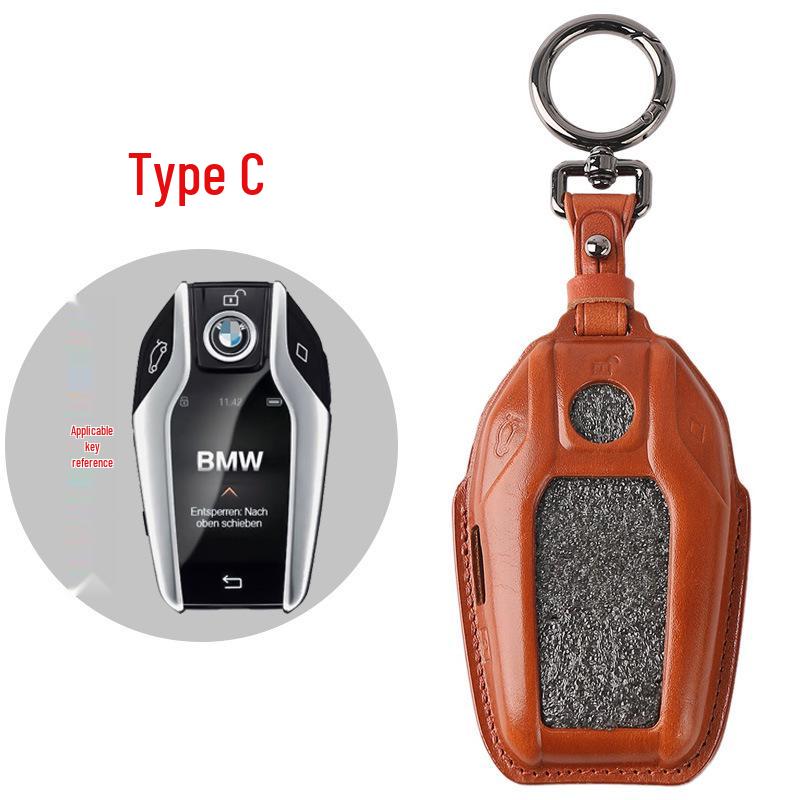 Genuine Leather Key Case for BMW 5 & 7 Series - Blade Key Compatible