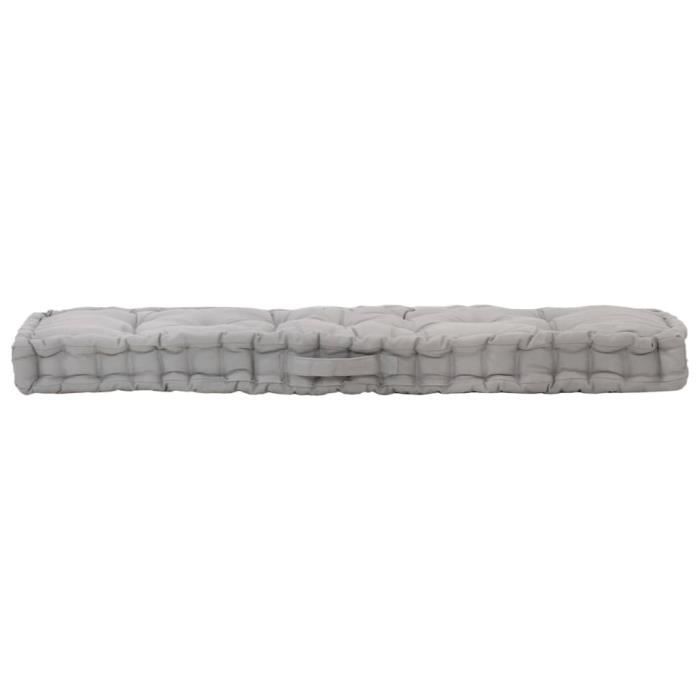 VidaXL Pallet Floor Cushion Cotton 120x40x7 Cm Grey