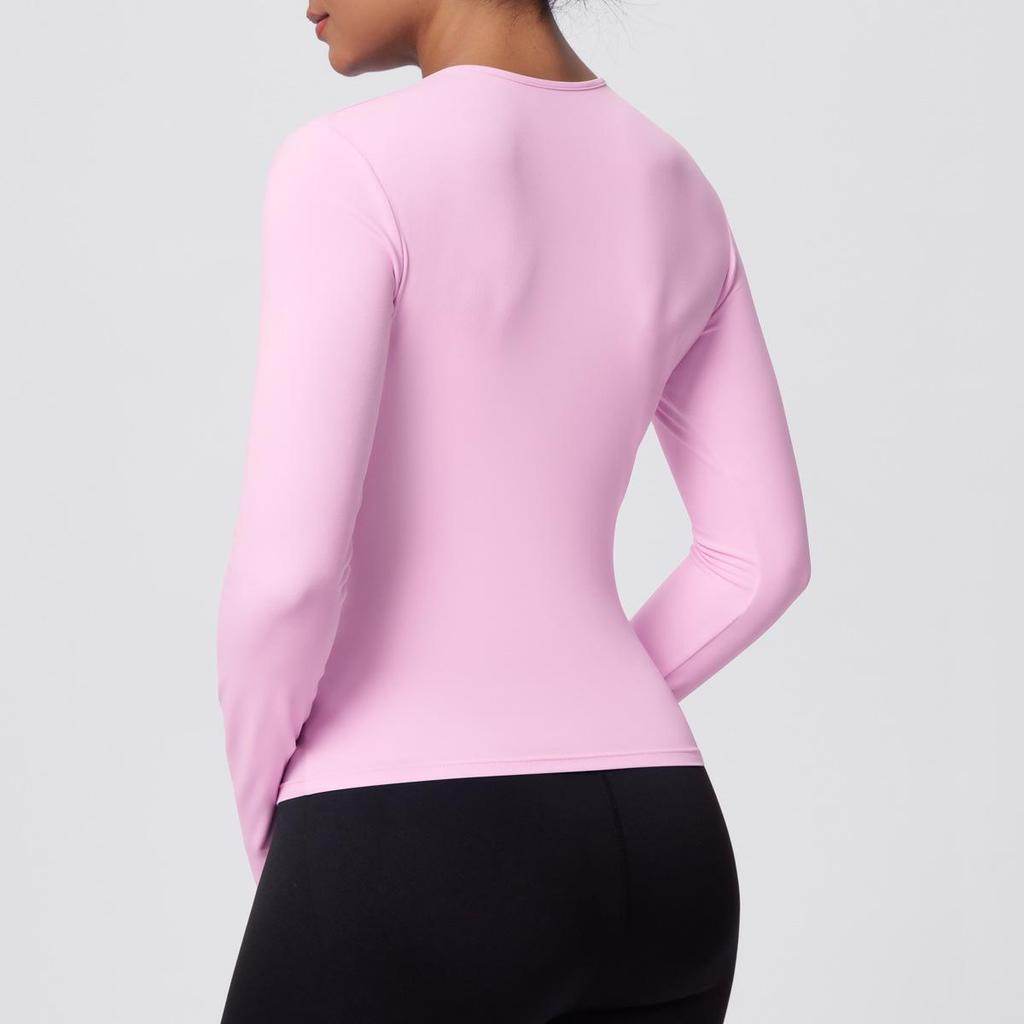 Women's Breathable Yoga and Running Top - Casual, Skin-friendly, Long Sleeve, Waist-cinching.