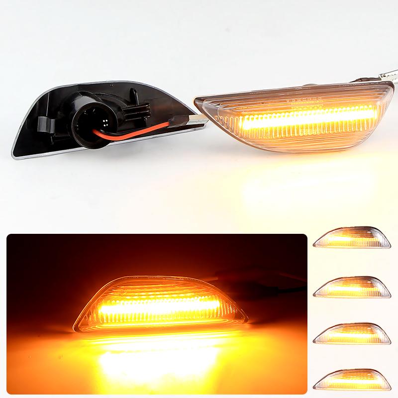 2pc CANbus LED Dynamic Side Markers Light for Opel Mokka X 2016-2019 Chevrolet Trax 2013-2019 OEM#95994974 Turn Signal Wing Lamp