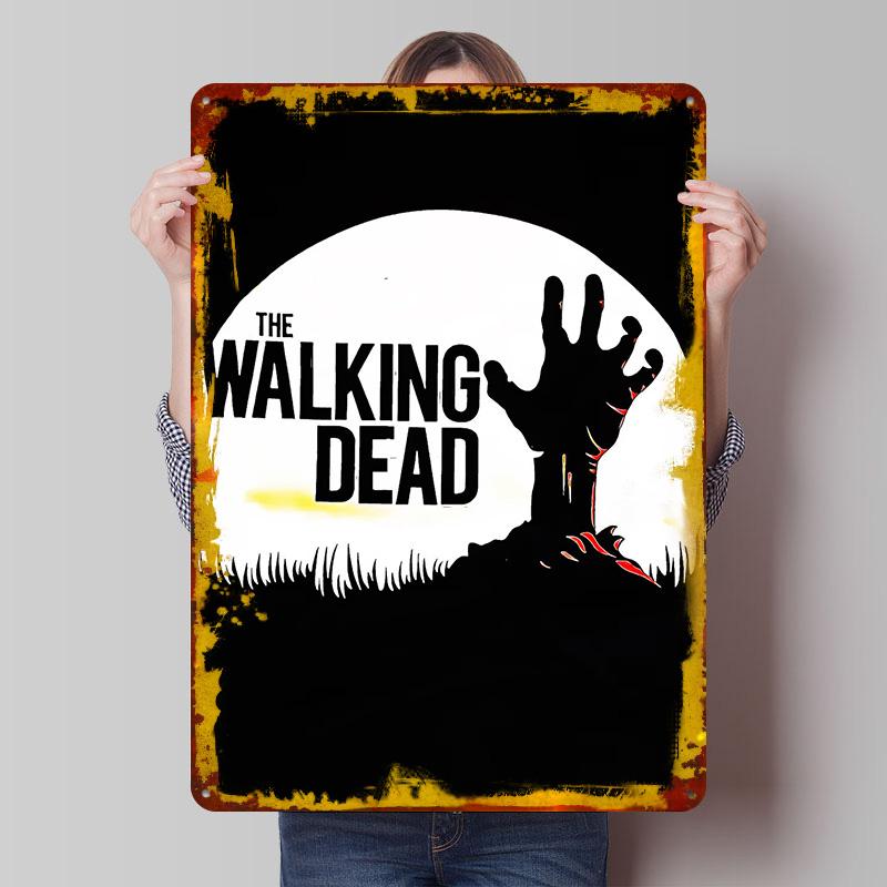 The Walking Dead Metal Poster Customized Wall Art Retro Vintage Tinplate Signs for Luxury Home Decor Items Bedroom Decorations