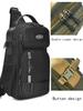 Waterproof Multi-Pocket Sling Bag for Men Anti-Theft Chest Bag with Port Casual Sports Crossbody Bag for Hiking Travel Outdoor