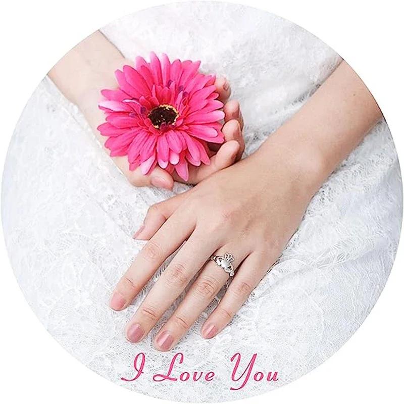 CAOSHI Hand in Hand Liebe Krone Design Freundschaftsringe für Mädchen Gravierte Buchstaben "Liebe Treue Freundschaft" Damenschmuck Ausgefallenes Geschenk
