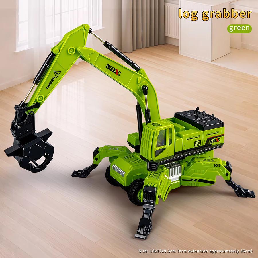 1pcs - New 1:50 ABS Plastic Model Automotive Engineering Large Lift Excavator Model Drawing Grab Science and Education Toy Car