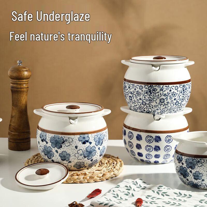 Van Gogh High-Temp Enamel Lard Storage Jar with Lid, 1400ml