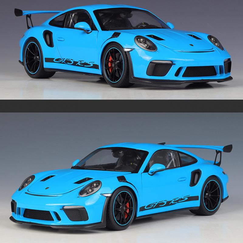 Model auta z lehké slitiny v měřítku 1/18 Welly Porsche 911 GT3 RS litý kovový model autíčka na hraní Model auta s vysokou simulací kolekce Dětské dárky