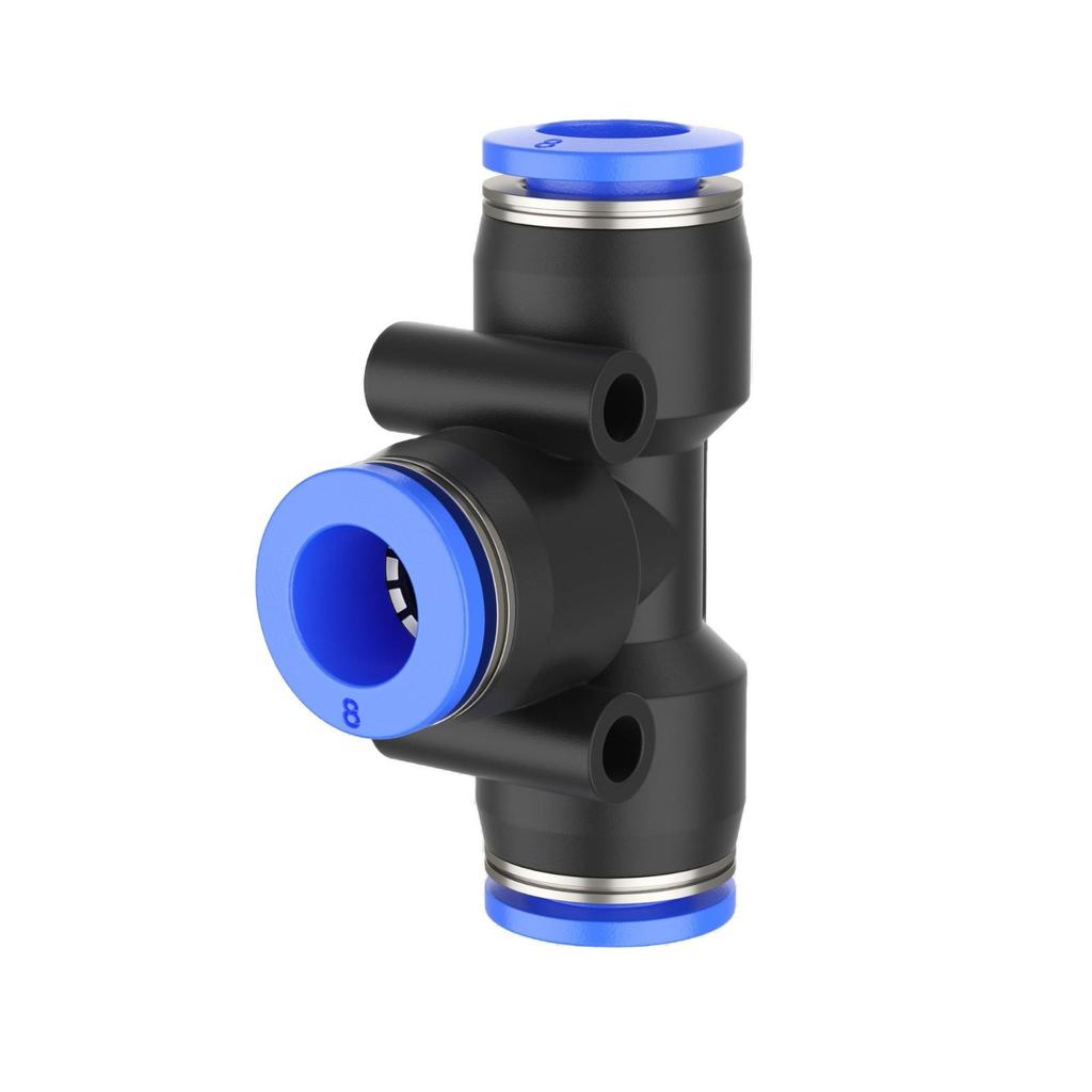 UK/US Quick Connect Fittings - Blue/Black/White Caps, Air Hose Models PU, PV, PY, PE (1/4 & 3/8)