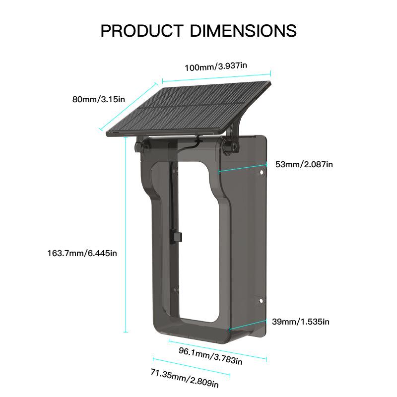 

Tuya WiFi Дверной звонок с солнечным козырьком Беспроводная видеодомофонная камера Детектор движения PIR Наружный дверной звонок Видеодомофон