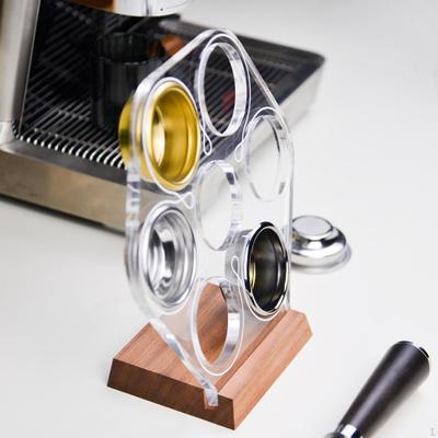 Espresso Basket Organizer Coffee Canister Rack Acrylic Display Portable Utensil for