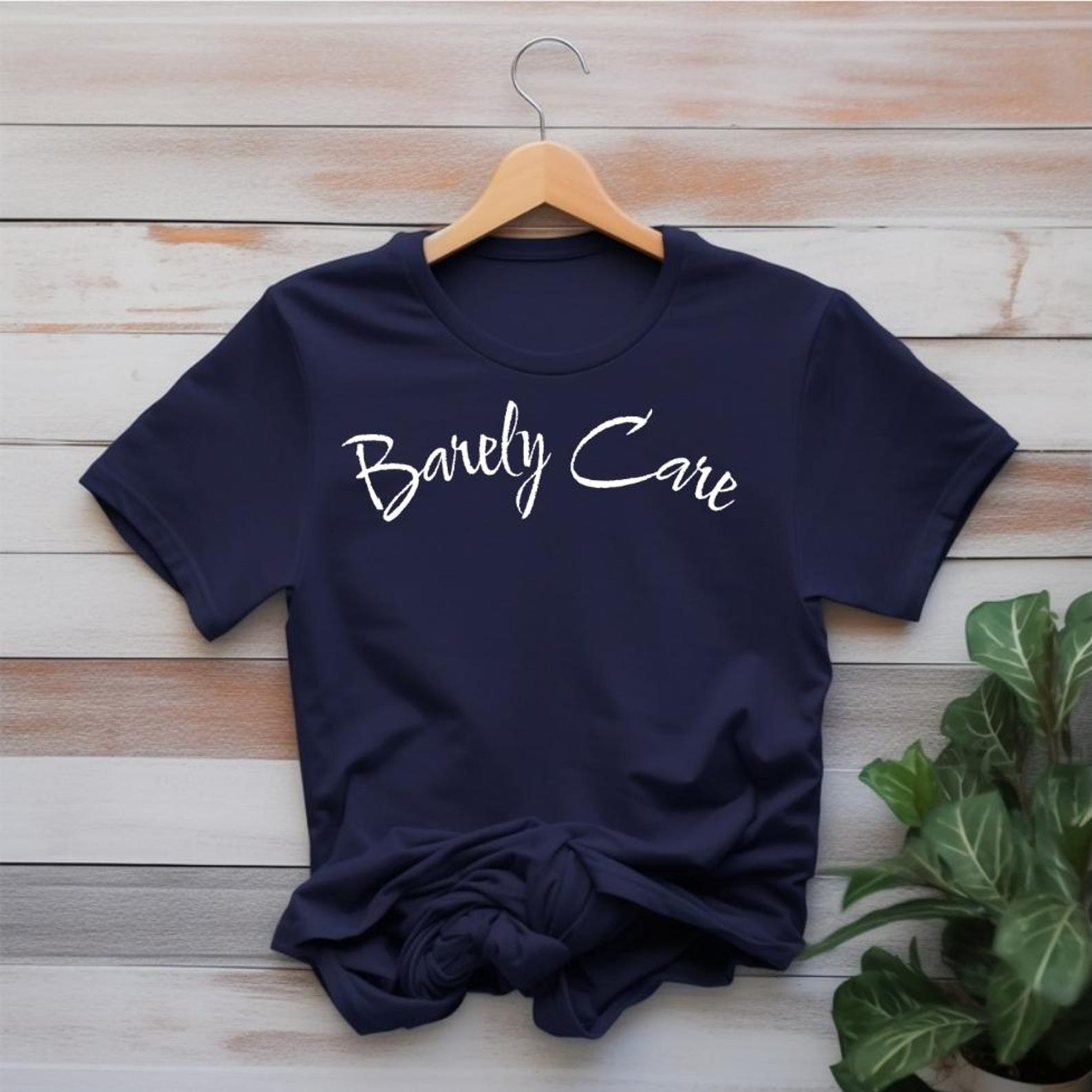 Barely Care Shirt, Unbothered Tee, Sarcastic Mood T-Shirt, Low Energy Aesthetic Shirt, Funny Minimalist Graphic Tee L
