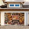 2D flat1 pc Candy and Gingerbread Man Background Cloth - Suitable for Christmas and Thanksgiving Decoration