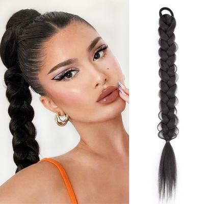 Synthetic Long Braided Ponytail Hair Extension Hairpiece Heat Resistant Fake Hair Ponytail For Women