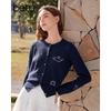 Betu Damen Rundhals Strickjacke