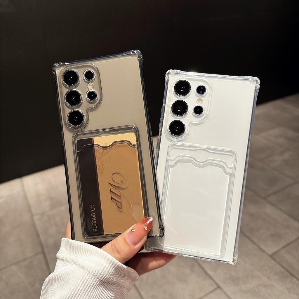 Card Holder Wallet Case Cover For Samsung Galaxy A56 5G A36 A26 S25 Edge S24 Ultra S23 FE S22 Plus S21 A06 A16 A55 A35 A15 A54 A34 A14 Accessories