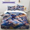 GUNDAM Pattern Bedding Set Quilt Cover Pillowcase Home Decor Gift (1 * duvet cover + 2 * pillowcase, without core)