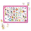 Tenyo Children's Puzzle: Play Hiragana with Disney Princesses 46-Piece Children's Puzzle DC-46-082 Coat with Storage Cover, Ages 3 and Up