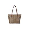 Coach City Zip Tote 30 Classic Monogram Tote Shopping Bag Women tote Khaki 58292-IME74