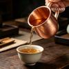 Vintage Pure Copper Espresso Coffee Mug,Home 400 ml Handle Breakfast Cup,Handcrafted Engraving Hammer Texture Copper Tea Cup