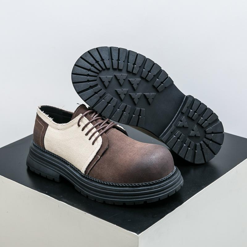 

Fashion Fashionable Derby Shoes Men Casual Fashion Versatile Leather Shoes Men European Outdoor Travel Exploration Oxford Shoes 38-45 45 коричневый