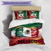 Mexico footbal Printed Bedding 3 Piece Set Cozy Breathable Bed Cover Set as Housewarming Holiday Gift