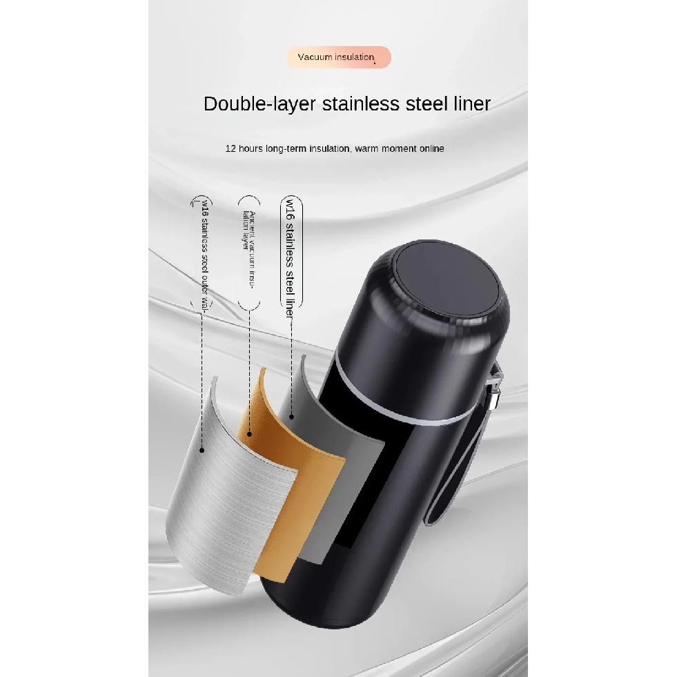 Termos Electric Încălzit pentru Mașină 12V 24V, 500ML, Sticlă de Apă cu Încălzire USB, Cană Termos Portabilă pentru Călătorii și Muncă