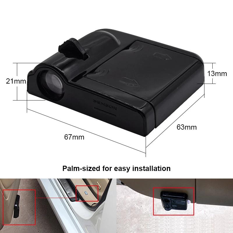 Buy 2PC New Pattern Wireless Auto Courtesy Door Light LED Shadow Light